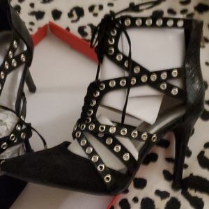 Stiletto lace up heels